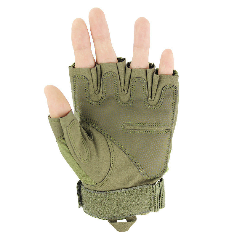 Tactical Military Cycling NYLON Half Finger Gloves Anti-Slip Bicycle Shooting Gloves Anti Shock