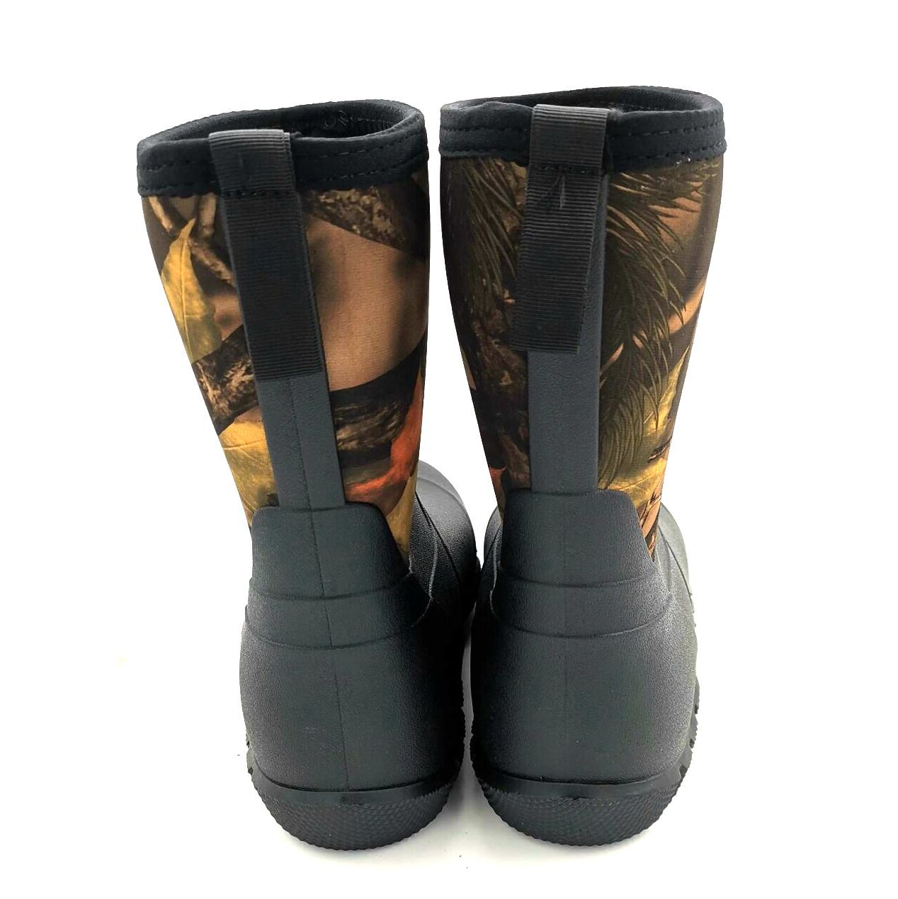 Mid Calf Warm Durable Waterproof Outdoor Utility Camo Rubber Rain Boot for Hunting  Snow Mud Work Boots