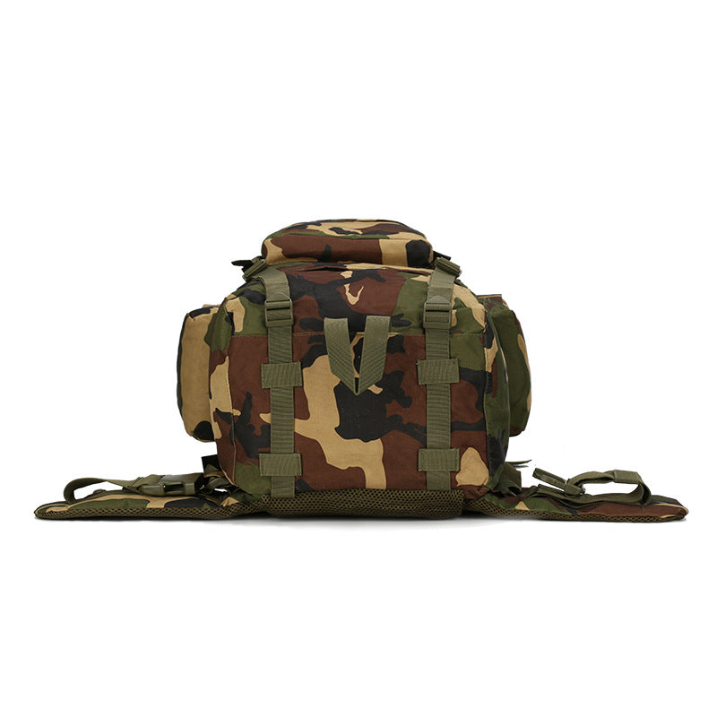 Saco de camuflagem de combate tático Lever Pacote de esportes ao ar livre Caminhada Mochila Molle 65L 