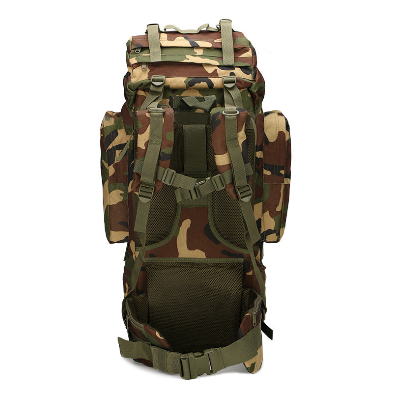 Bolsa de camuflaje de combate táctico de palanca Paquete de deportes al aire libre Senderismo Mochila Molle 65L 