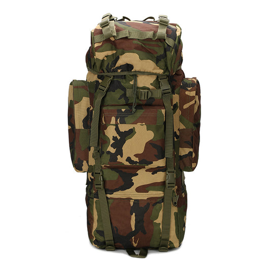 Bolsa de camuflaje de combate táctico de palanca Paquete de deportes al aire libre Senderismo Mochila Molle 65L 