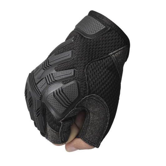 Palanca NYLON táctico militar caza ciclismo medio dedo guantes