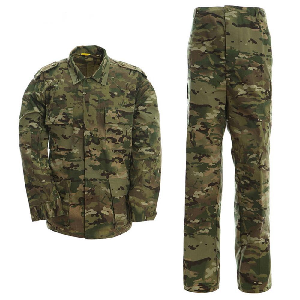 Palanca al aire libre camuflaje ejército uniforme táctico militar uniforme combate caza traje BDU entrenamiento senderismo chaqueta y pantalón