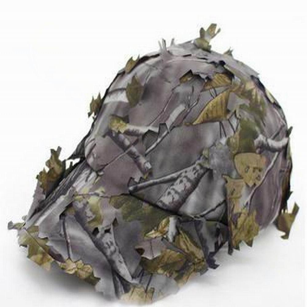 Chapéus de caça para camuflagem na batalha na selva Boné de beisebol Estilo estratégico Guarda-sol Chapéu militar decorado com folhas Boné plano