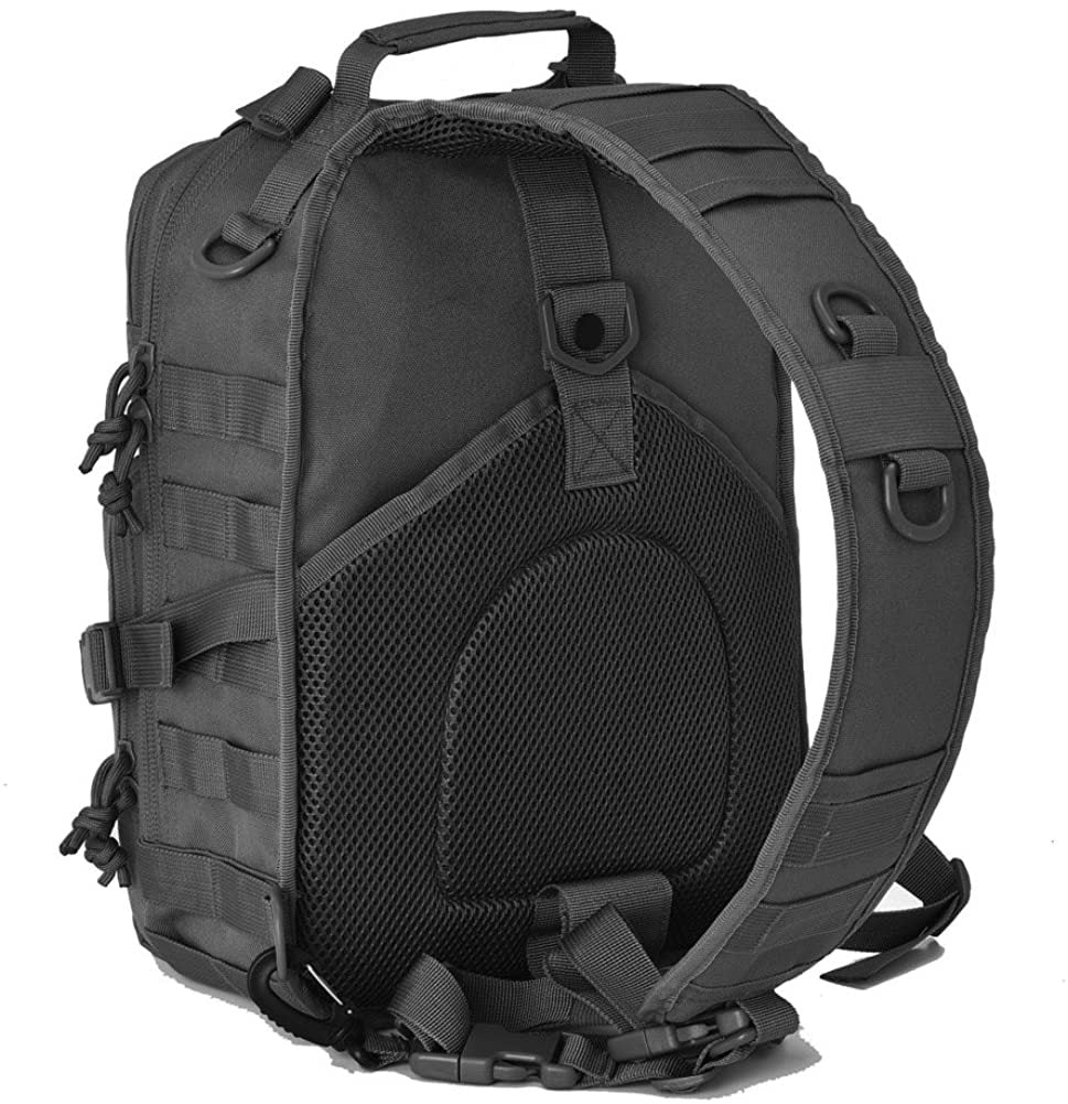 Lever Tactical Sling Bag Pack Military Rover Shoulder Backpack EDC Assault Range Bag, Water-Resistant