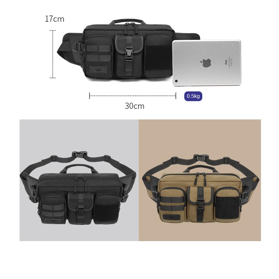 Men's Waist Bag Fashion Outdoor Sports Chest Bags Male Fanny Belt Pack Hip Bum Crossbody Bag Large Molle Pouch