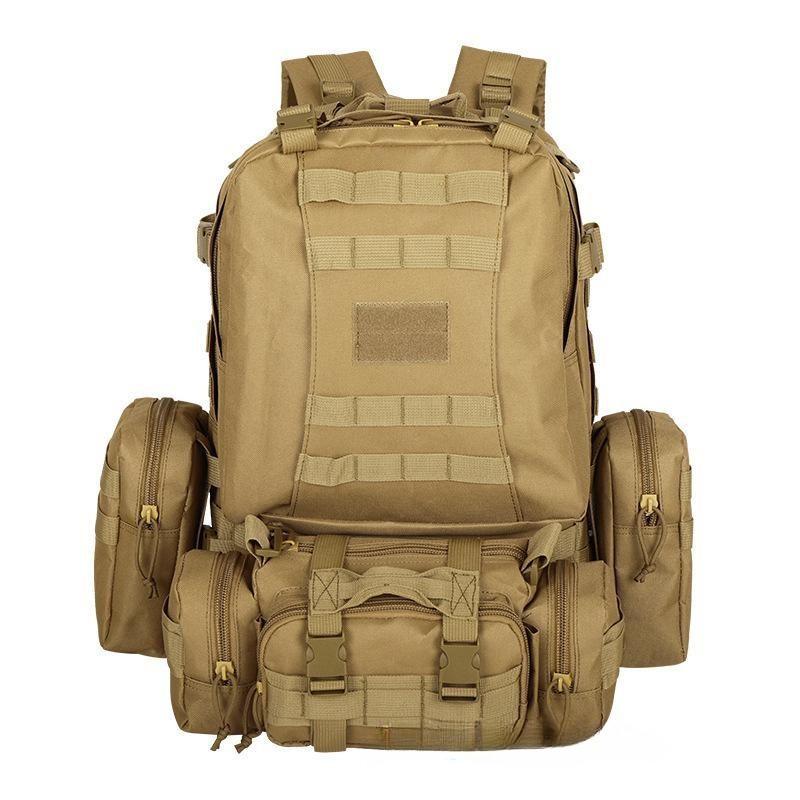 Lever Tactical Camouflage Bag Outdoor Sports Pack Hiking  Molle 55L Backpack