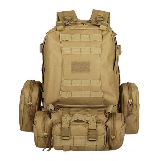 Saco de camuflagem tático Lever Mochila para esportes ao ar livre Caminhada Molle 55L 