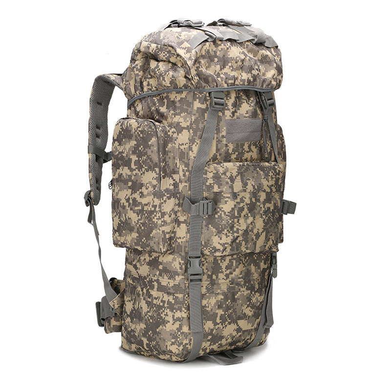 Lever Tactical Combat Camouflage Bag Outdoor Sports Pack Hiking  Molle 65L Backpack