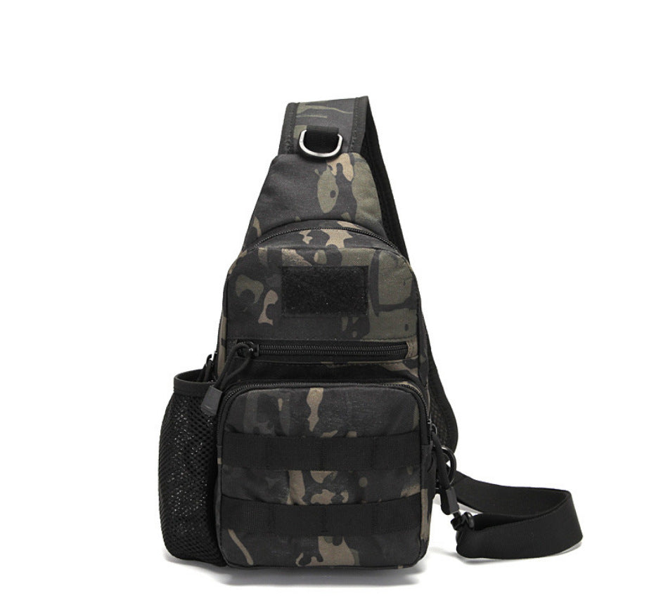 Tactical Military Molle Crossbody Shoulder Sling Pack Backpack with Water Bottle Holder