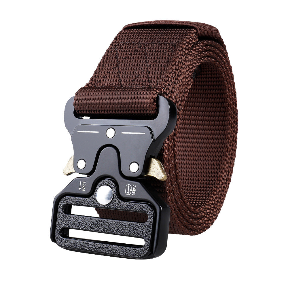 Lever Military Belt, Men Tactical Belt with Quick Release Metal Buckle Ideal for military training