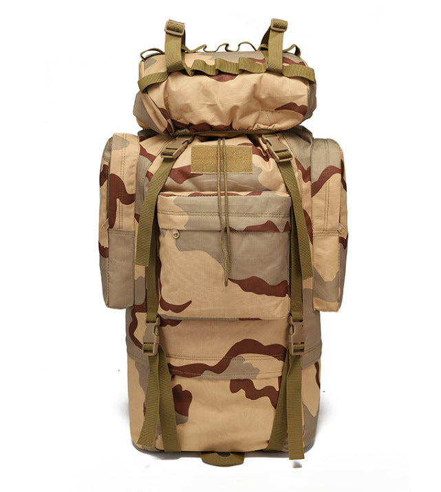 Lever Tactical Combat Camouflage Bag Outdoor Sports Pack Hiking  Molle 65L Backpack