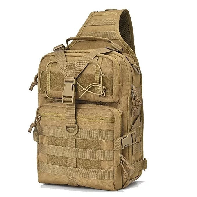 Lever Tactical Sling Bag Pack Military Rover Shoulder Backpack EDC Assault Range Bag, Water-Resistant