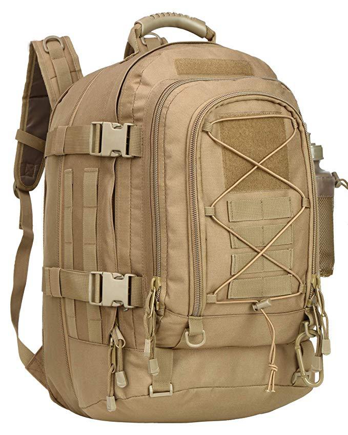 Alavanca de grande capacidade militar tático caminhada mochila expansível 45L